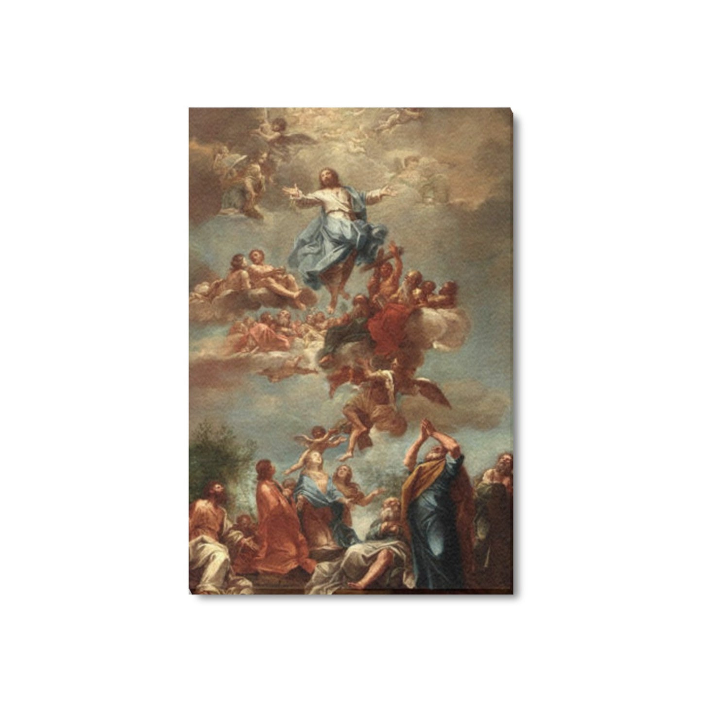 Inspirational Jesus Ascension Canvas Oil Painting Framed Canvas Print, In God's Service Store
