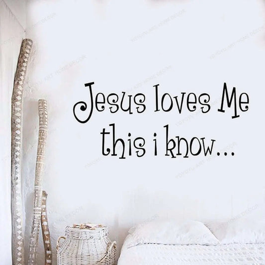 Jesus Loves Me Christian Wall Sticker In God's Service Store