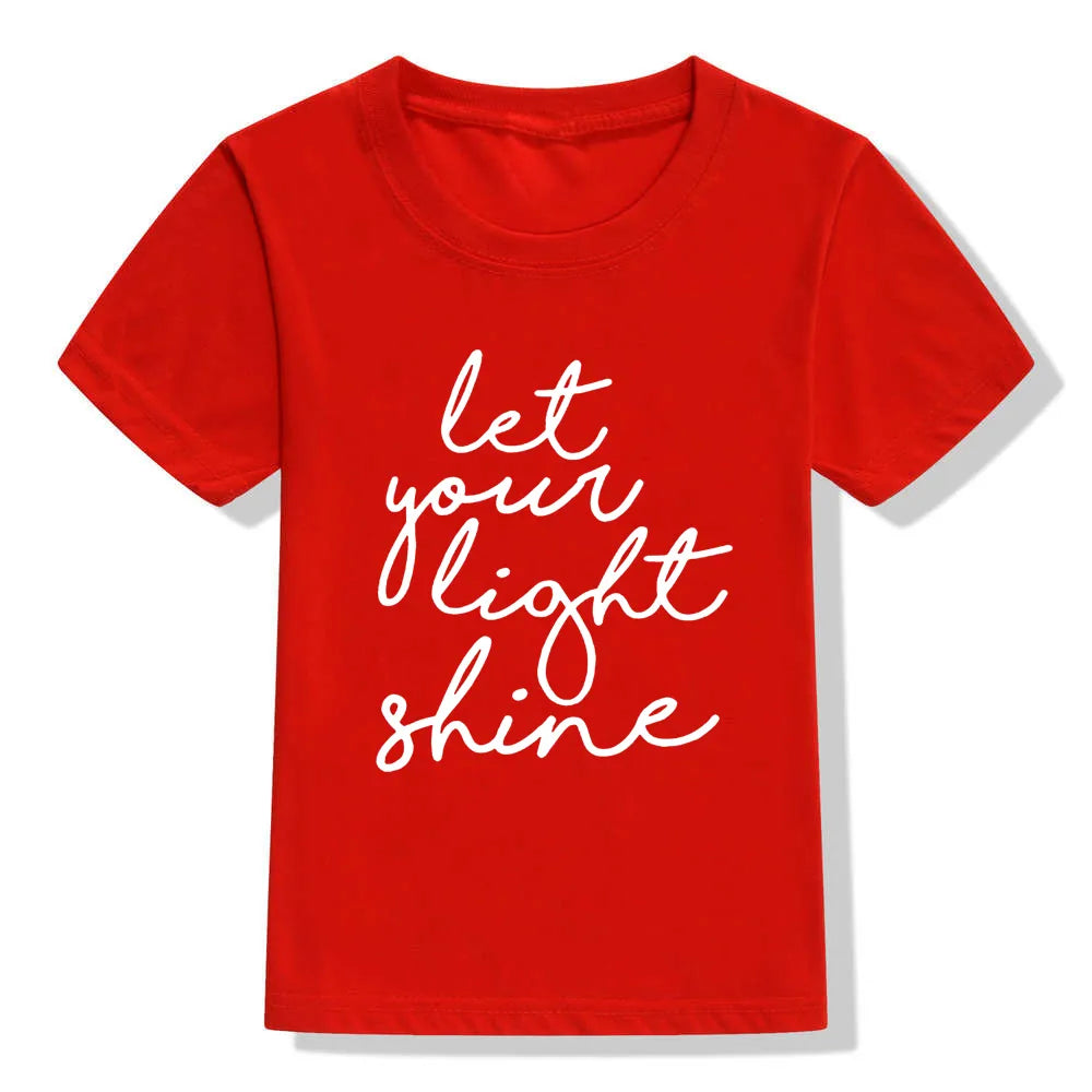 Let Your Light Shine T-Shirts for Boys and Girls, In God's Service Store, ingodsservice.store