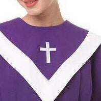 Christian Cross Church Choir Robes in Black