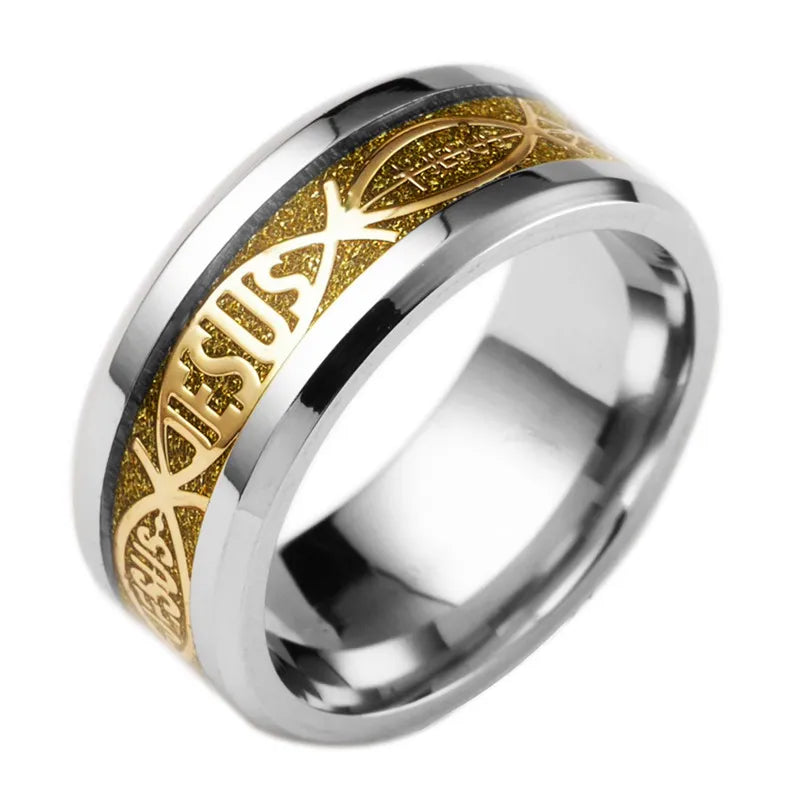 Christian Jesus Fish Rings In God's Service Store