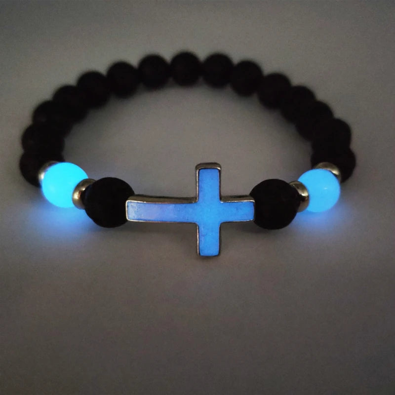 Glow in the Dark Christian Cross Bracelets, In God's Service Store