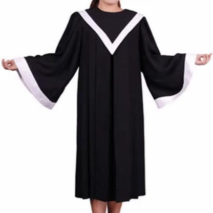 Christian Cross Church Choir Robes in Black