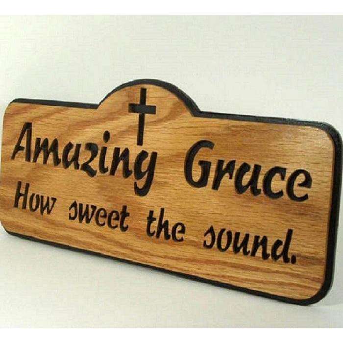 Amazing Grace Wooden Handcrafted Wall Hangings In God's Service Store