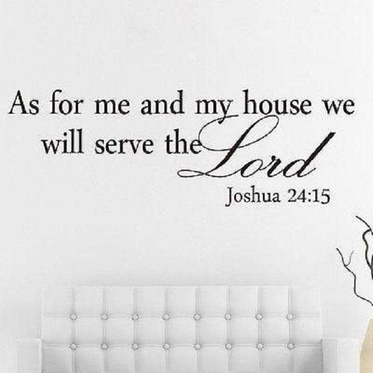 As For Me and My House Inspirational Quote Wall Sticker In God's Service Store