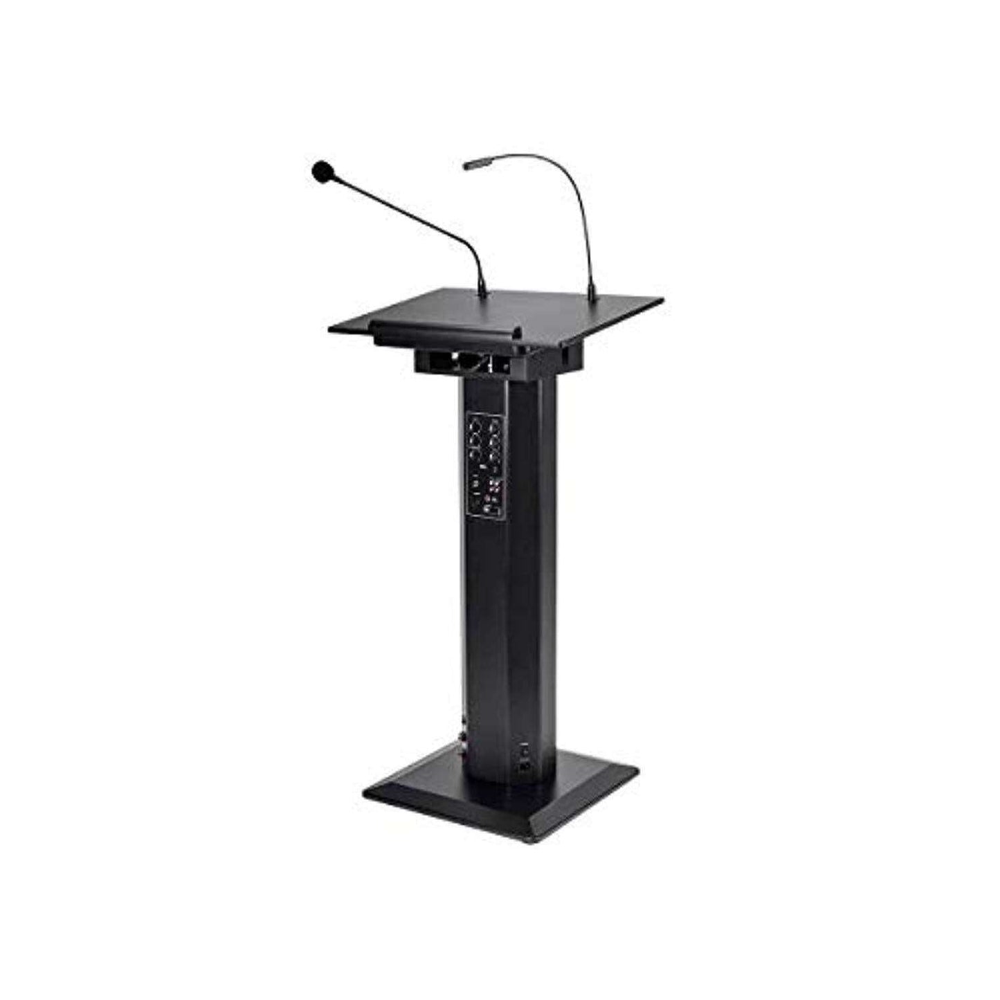 Audio 60W Powered Lectern with Gooseneck Mic and LED Light In God's Service Store