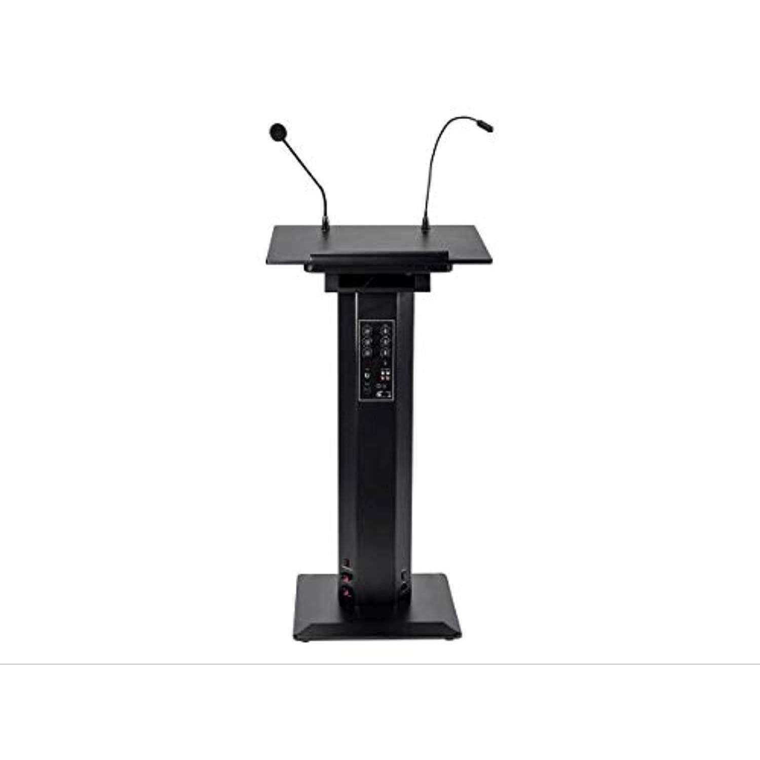 Audio 60W Powered Lectern with Gooseneck Mic and LED Light In God's Service Store