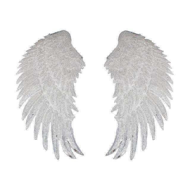 Beautiful Sequin Angel Wings Patch Appliques In God's Service Store