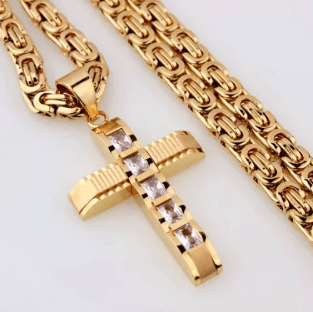 N184 - Byzantine Cross Necklace - The Corner Jewelry Market