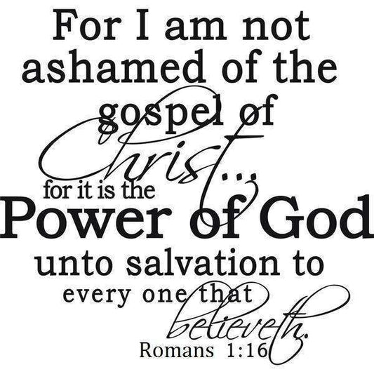 Christian "I am Not Ashamed" Wall Stickers In God's Service Store