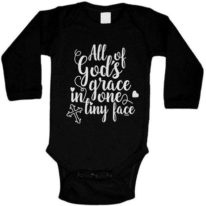 Christian Print Baby - Toddler Onesie - God's Grace In God's Service Store
