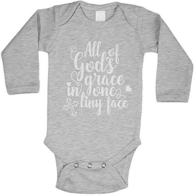 Christian Print Baby - Toddler Onesie - God's Grace In God's Service Store