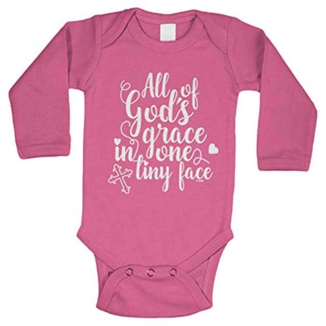 Christian Print Baby - Toddler Onesie - God's Grace In God's Service Store