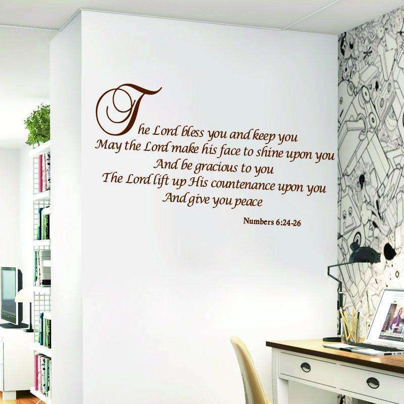 Christian Print Numbers 6 Wall Stickers In God's Service Store