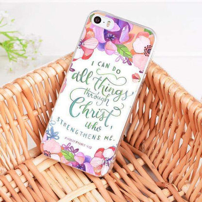 Christian Theme Bible Verse iPhone Covers In God's Service Store