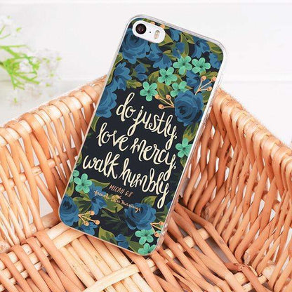 Christian Theme Bible Verse iPhone Covers In God's Service Store