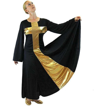 Cross Design Praise Dance Dress In God's Service Store