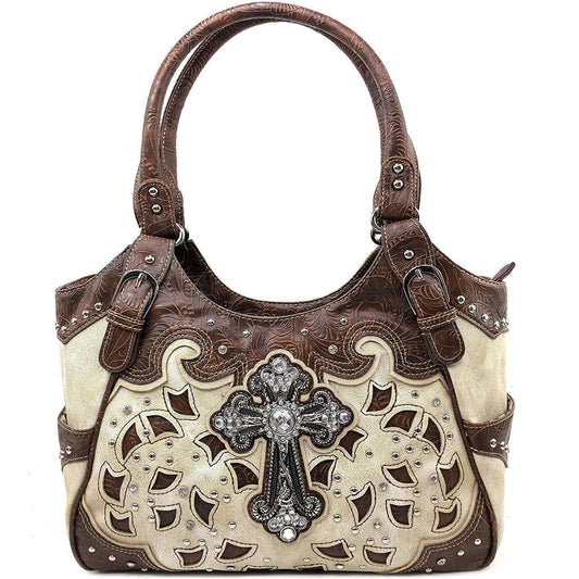 Cross Studded Western Design Concealed Carry Handbags In God's Service Store
