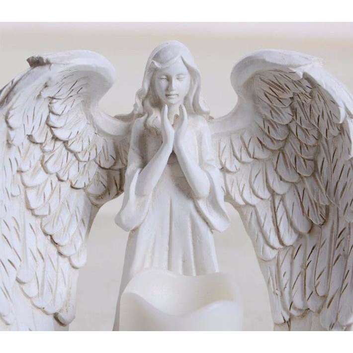 Flickering Flameless Angel Candles with Timer In God's Service Store