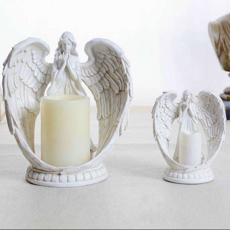 Flickering Flameless Angel Candles with Timer In God's Service Store