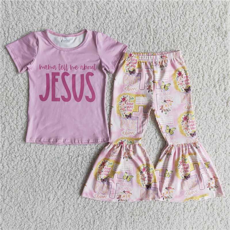 Lovin' Jesus Shirt and Pant Outfit Sets for Girls - In God's Service Store
