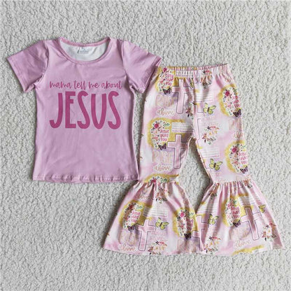 Lovin' Jesus Shirt and Pant Outfit Sets for Girls - In God's Service Store
