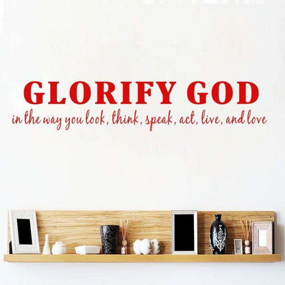 Glorify God Christian Quotes Wall Stickers In God's Service Store