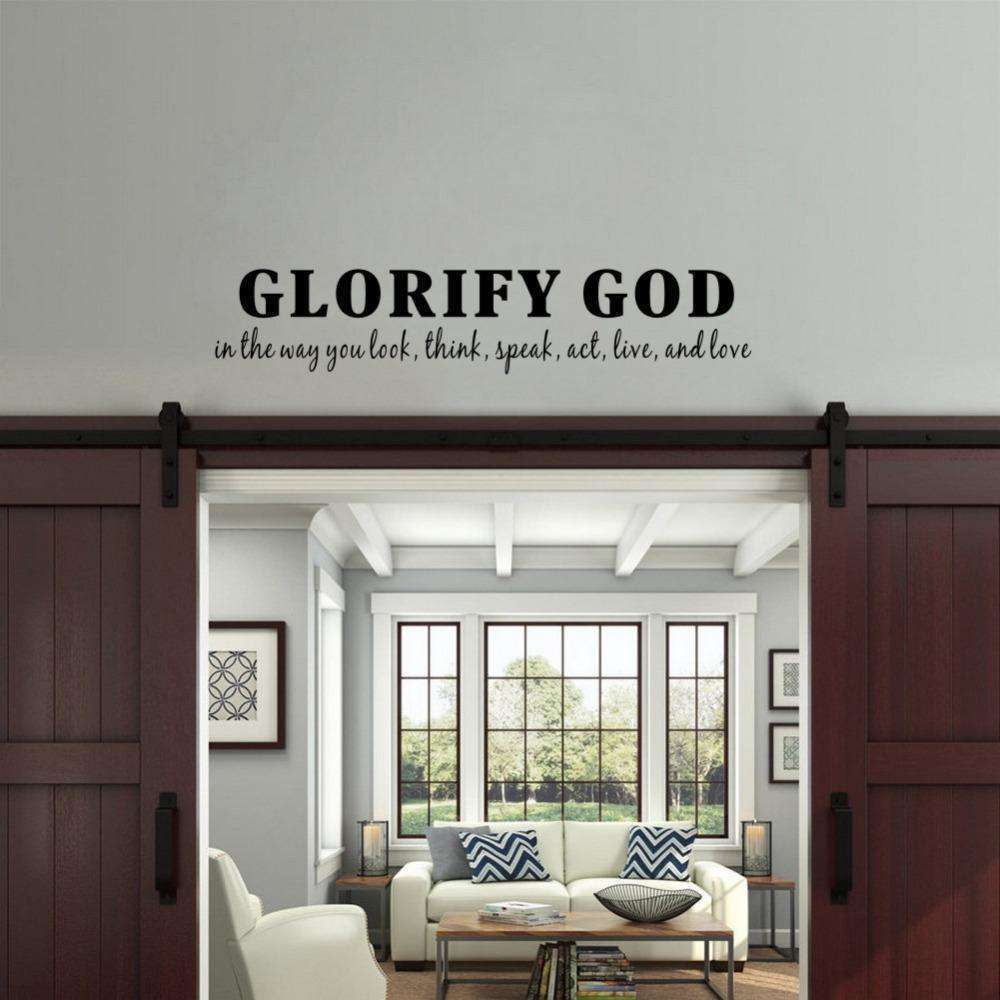 Glorify God Christian Quotes Wall Stickers In God's Service Store
