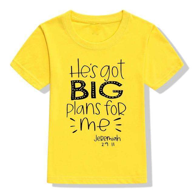 God's Plans Kids Christian T-Shirts In God's Service Store