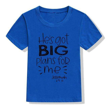 God's Plans Kids Christian T-Shirts In God's Service Store