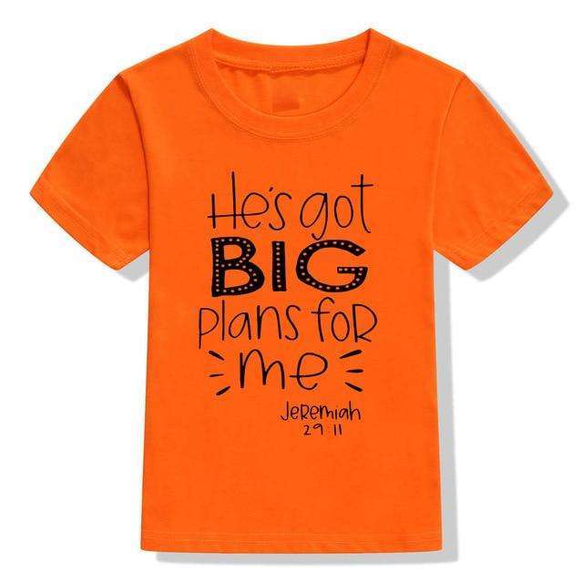 God's Plans Kids Christian T-Shirts In God's Service Store