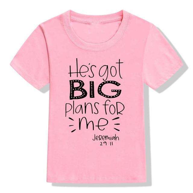 God's Plans Kids Christian T-Shirts In God's Service Store