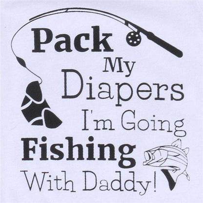 Going Fishing With Daddy Baby Onesie In God's Service Store