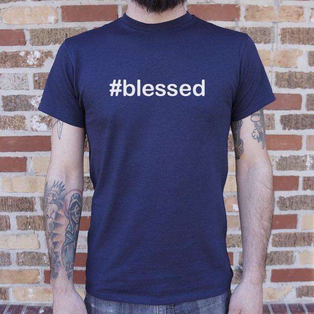 Hashtag Blessed T-Shirt For Men In God's Service Store