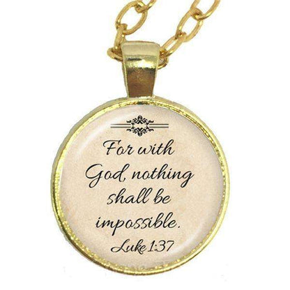 Inspirational Bible Scripture Pendant Necklaces In God's Service Store
