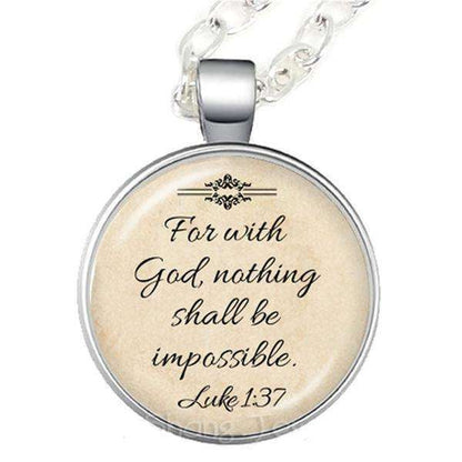 Inspirational Bible Scripture Pendant Necklaces In God's Service Store