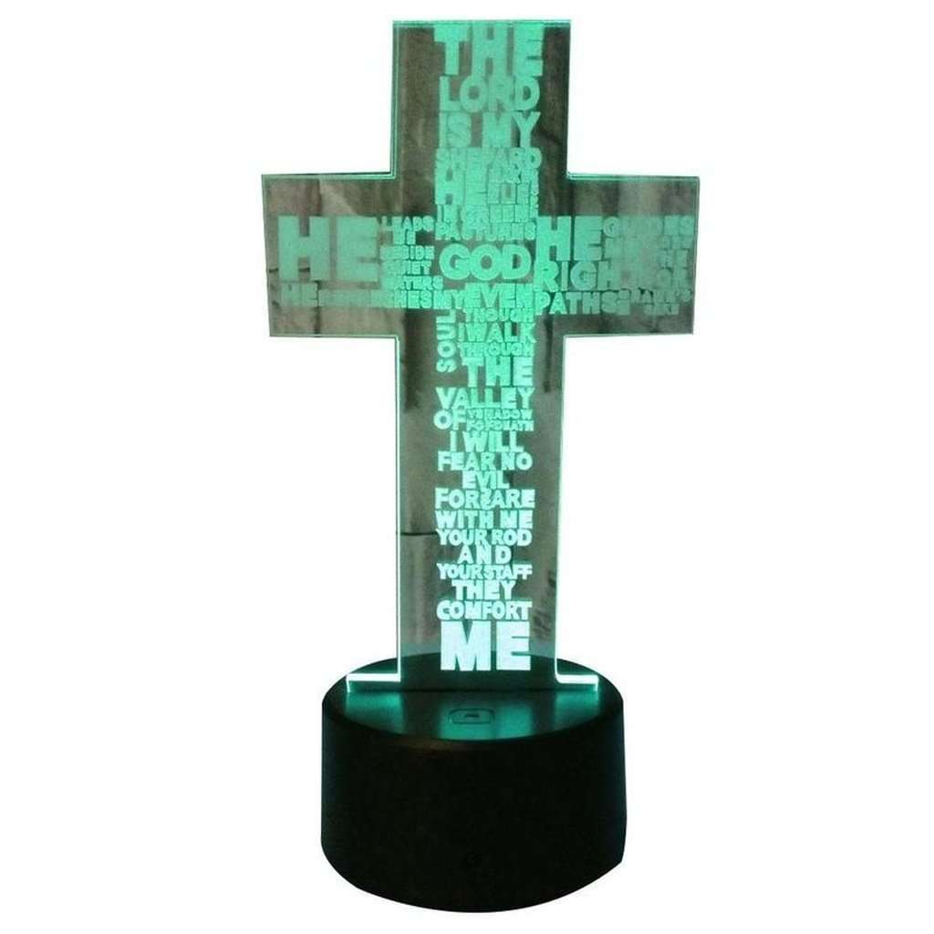 Inspirational Christian Cross 3D Nightlights In God's Service Store