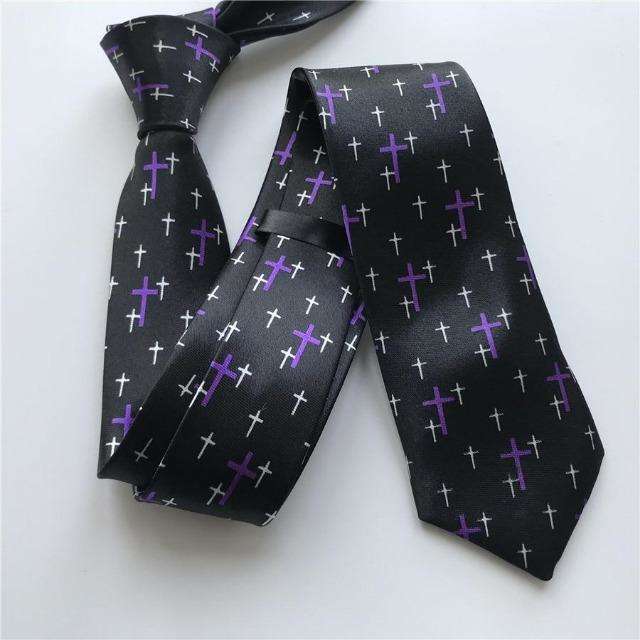 Inspirational Christian Cross Neckties - Set of 10 In God's Service Store