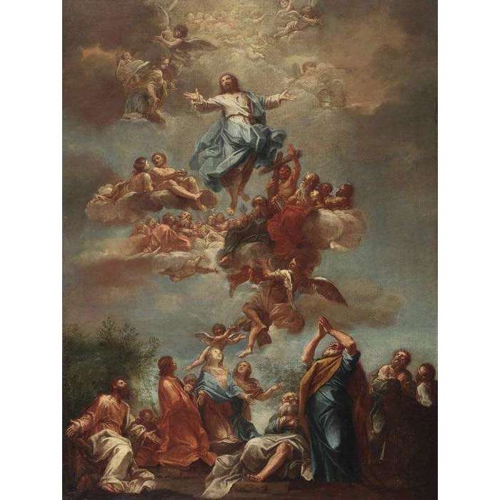 Inspirational Jesus Ascension Canvas Oil Painting, In God's Service Store