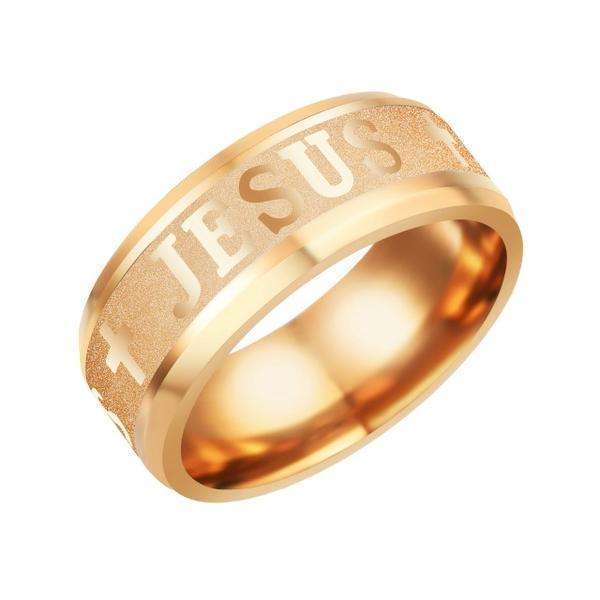 Jesus Cross Ring In God's Service Store