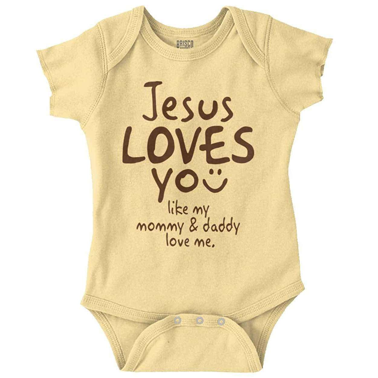 Jesus Loves You Baby Onesie In God's Service Store