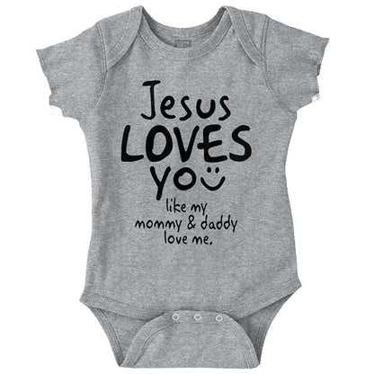 Jesus Loves You Baby Onesie In God's Service Store