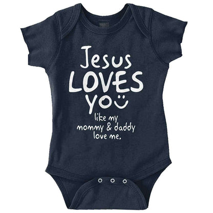 Jesus Loves You Baby Onesie In God's Service Store