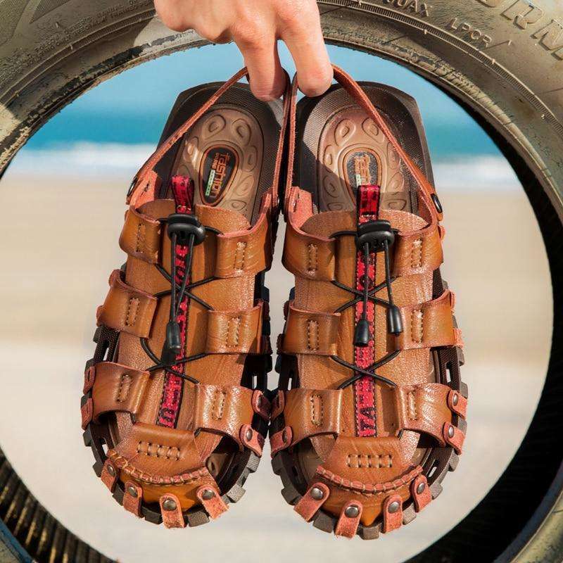 Men's Split Leather Sandals In God's Service Store