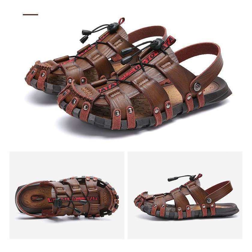 Men's Split Leather Sandals In God's Service Store