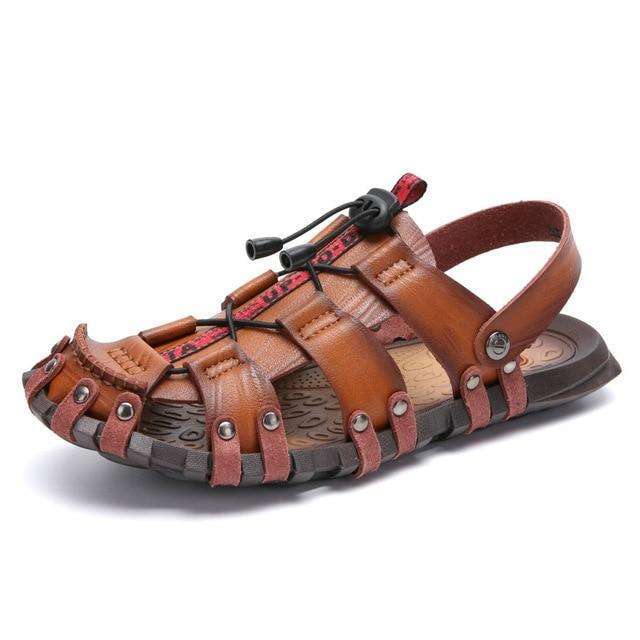 Men's Split Leather Sandals In God's Service Store