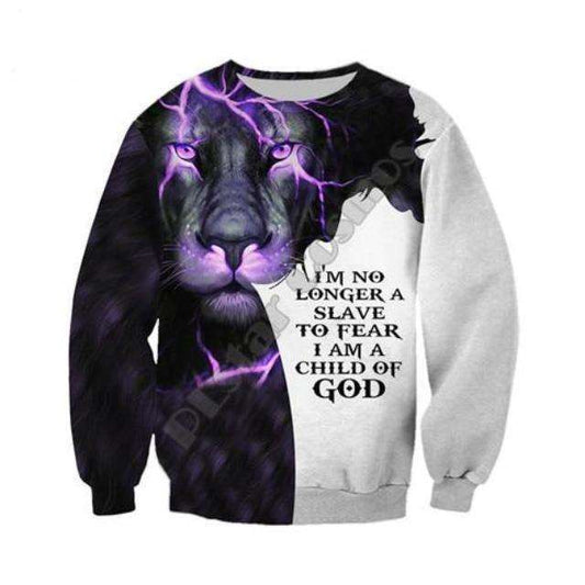 No Longer a Slave Christian 3D Print Sweatshirts In God's Service Store
