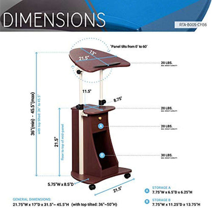 Portable Pulpit - Podium - Laptop Cart With Swivel Top In God's Service Store