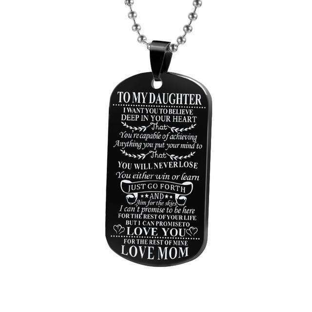 Promise To My Son or Daughter Dog Tag Necklaces and Keychains In God's Service Store