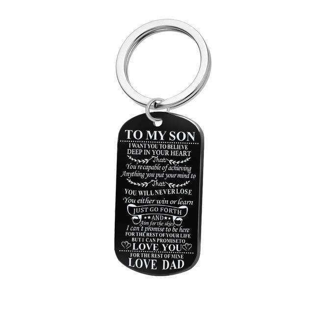 Promise To My Son or Daughter Dog Tag Necklaces and Keychains In God's Service Store